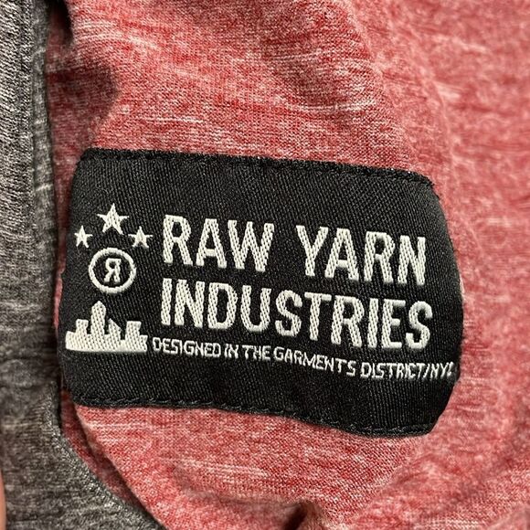 RAW YARN INDUSTRIES Mens Long Sleeve Soft Polyester Pullover Hoodie Shirt Size L - Picture 5 of 12